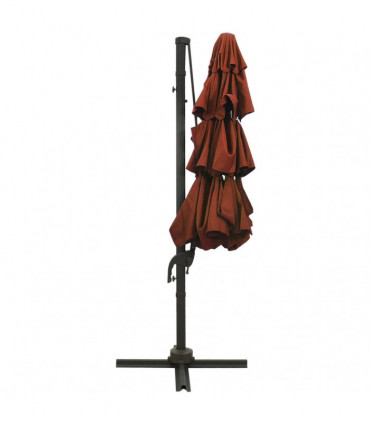 4-Tier Parasol with Aluminium Pole Terracotta 3x3 m