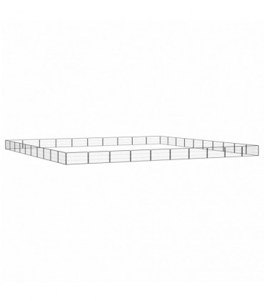 40-Panel Dog Playpen Black 100x50 cm Powder-coated Steel