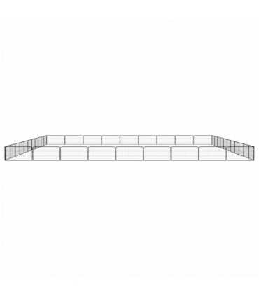 40-Panel Dog Playpen Black 100x50 cm Powder-coated Steel