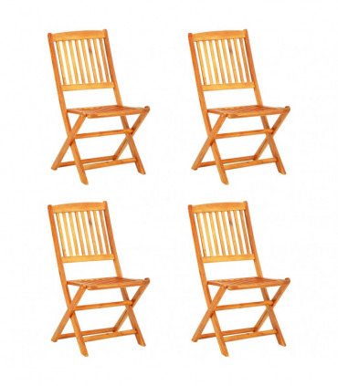 5 Piece Folding Garden Dining Set Solid Acacia Wood