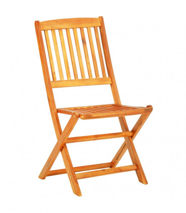 5 Piece Folding Garden Dining Set Solid Acacia Wood