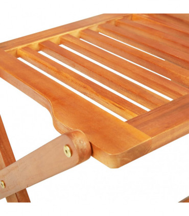 5 Piece Folding Garden Dining Set Solid Acacia Wood