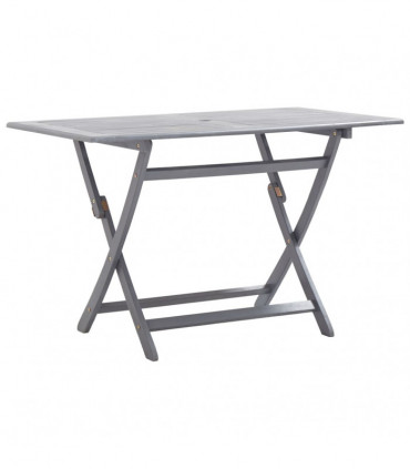 5 Piece Garden Dining Set Solid Acacia Wood Grey