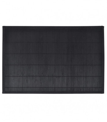 6 Bamboo Placemats 30 x 45 cm Black