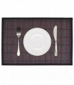 6 Bamboo Placemats 30 x 45 cm Dark Brown