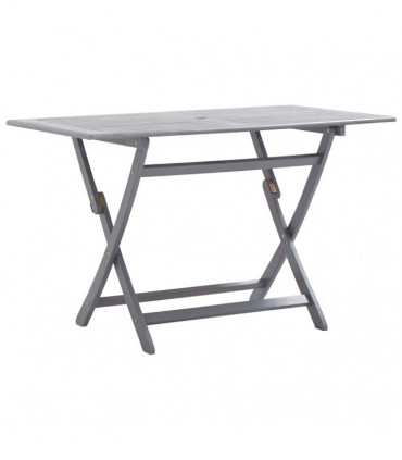 7 Piece Garden Dining Set Solid Acacia Wood Grey