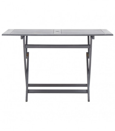 7 Piece Garden Dining Set Solid Acacia Wood Grey