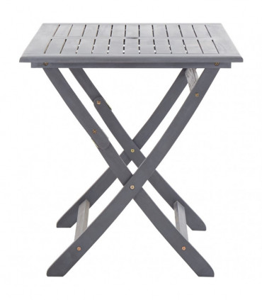 7 Piece Garden Dining Set Solid Acacia Wood Grey