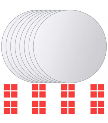 8 pcs Mirror Tiles Round Glass