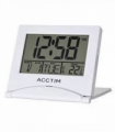Acctim Mini Flip 2 Folding Travel LCD Alarm Clock White 15782