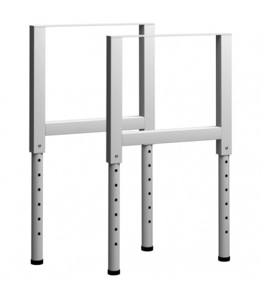 Adjustable Work Bench Frames 2 pcs Metal 55x(69-95.5) cm Grey
