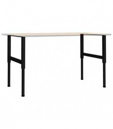 Adjustable Work Bench Frames 2 pcs Metal 85x(69-95.5) cm Black