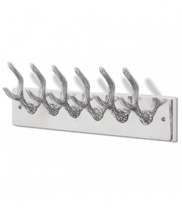 Aluminium Wardrobe Hook Coat Rack Hat/Tie Hanger Silver
