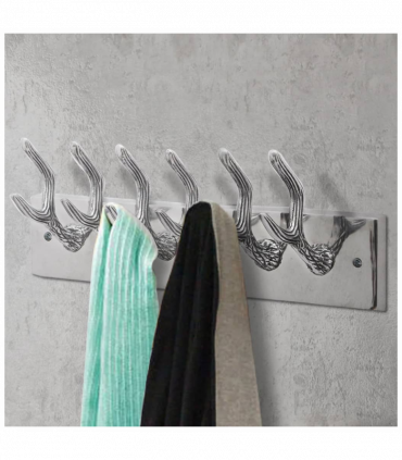 Aluminium Wardrobe Hook Coat Rack Hat/Tie Hanger Silver