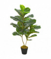 Artificial Plant Fiddle Leaves with Pot Green 90 cm