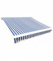 Awning Top Sunshade Canvas Blue & White 350x250 cm