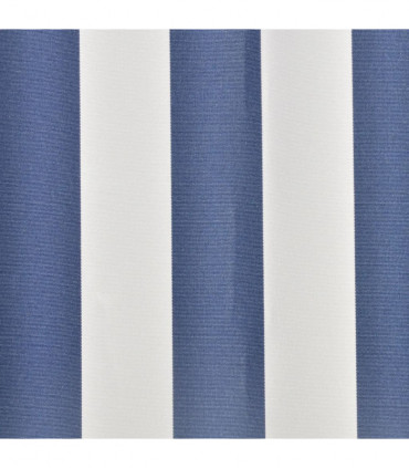 Awning Top Sunshade Canvas Blue & White 450x300 cm