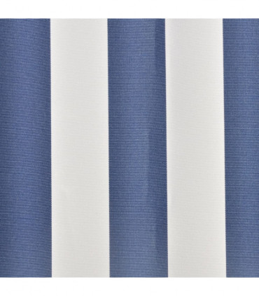 Awning Top Sunshade Canvas Blue & White 500x300 cm