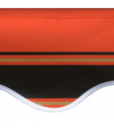 vidaXL Awning Top Sunshade Canvas Orange and Brown 350x250 cm