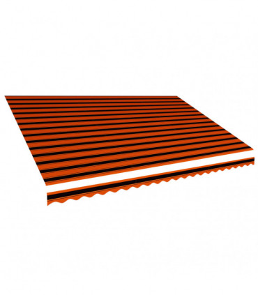 Awning Top Sunshade Canvas Orange and Brown 500x300 cm