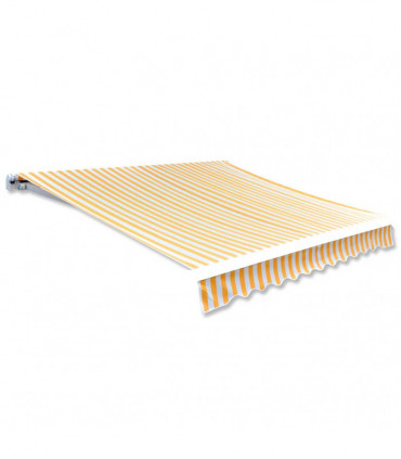 Awning Top Sunshade Canvas Sunflower Yellow & White 3x2,5m