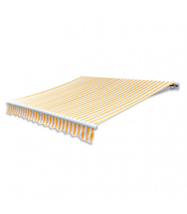 Awning Top Sunshade Canvas Sunflower Yellow & White 3x2,5m