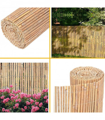 Bamboo Slatted Fence 1m X 4m