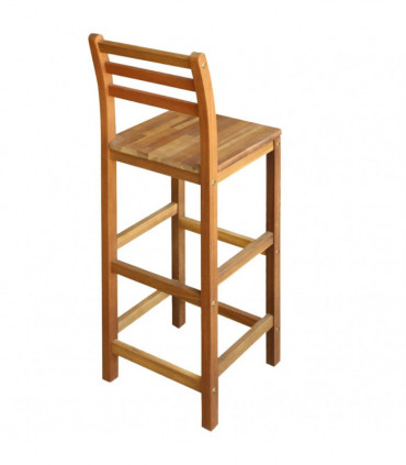 Bar Chairs 2 pcs Solid Acacia Wood