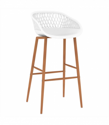 vidaXL Bar Chairs 2 pcs White
