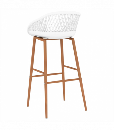 vidaXL Bar Chairs 2 pcs White