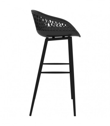 vidaXL Bar Chairs 4 pcs Black