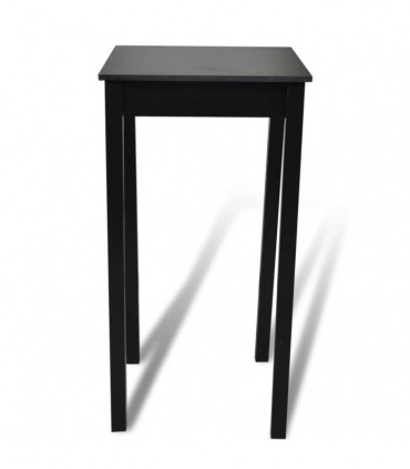 Bar Table MDF Black 55x55x107 cm