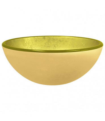 Basin Tempered Glass 30x12 cm Gold