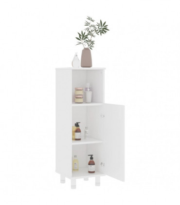 Bathroom Cabinet White 30x30x95 cm Engineered Wood