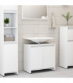Bathroom Cabinet White 60x33x61 cm Engineered Wood