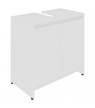 Bathroom Cabinet White 60x33x61 cm Engineered Wood