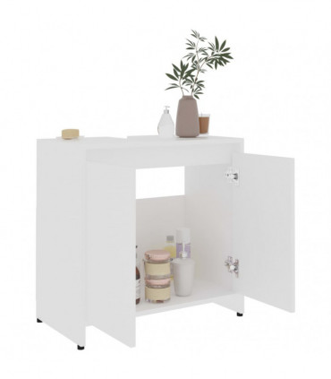 Bathroom Cabinet White 60x33x61 cm Engineered Wood