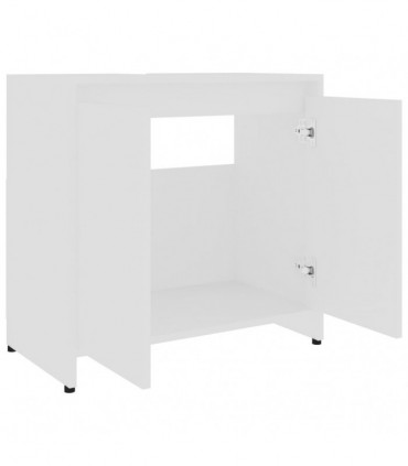 Bathroom Cabinet White 60x33x61 cm Engineered Wood