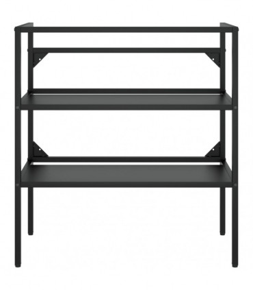 Bathroom Washbasin Frame with Built-in Basin Black Iron