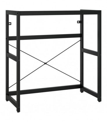Bathroom Washbasin Frame with Built-in Basin Black Iron