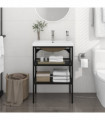 Bathroom Washbasin Frame with Built-in Basin Black Iron
