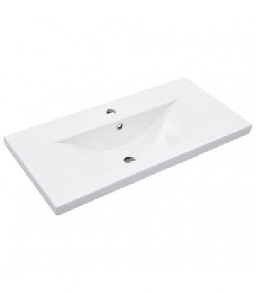 Bathroom Washbasin Frame with Built-in Basin White Iron