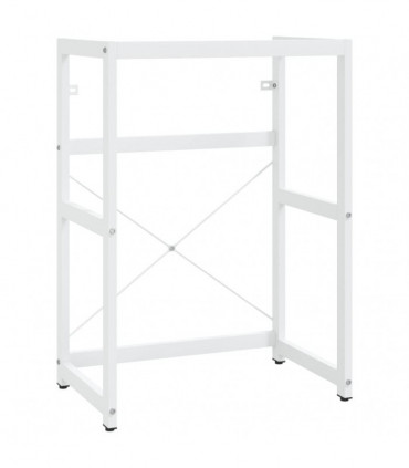 Bathroom Washbasin Frame with Built-in Basin White Iron