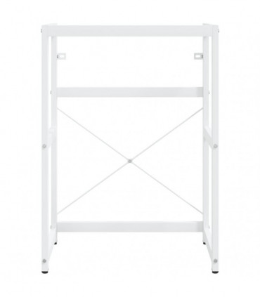 Bathroom Washbasin Frame with Built-in Basin White Iron