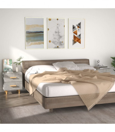 Bed Cabinets 2 pcs Concrete Grey 40x35x47.5 cm