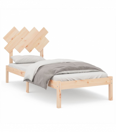 Bed Frame 90x200 cm Solid Wood