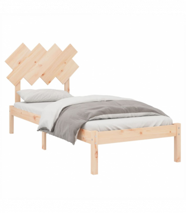 Bed Frame 90x200 cm Solid Wood
