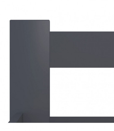 vidaXL Bed Frame Dark Grey Solid Pine Wood 200x200 cm