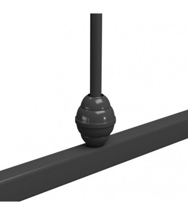 Bed Frame Grey Metal 90x200 cm