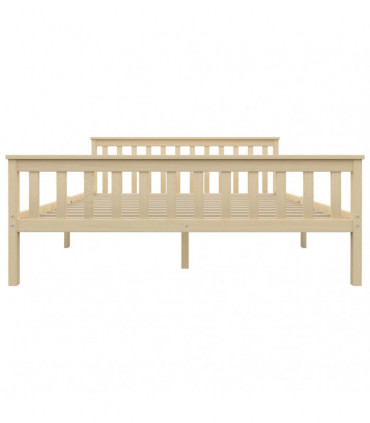 Bed Frame Light Wood Solid Pinewood 160x200 cm